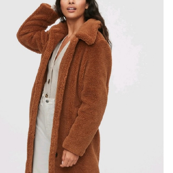 GAP Jackets & Blazers - Cute Cozy Sherpa Overcoat: color Rust Orange